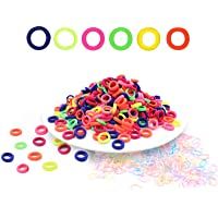 Los mejores  - VEGCOO 250 Piezas Gomas de Pelo- Elástica Mini Bandas de Pelo Lazo de Pelo Multicolor Accesorios para el Cabello para…